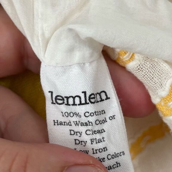 Lemlem Yellow and White Striped Mini Dress - Picture 5 of 5